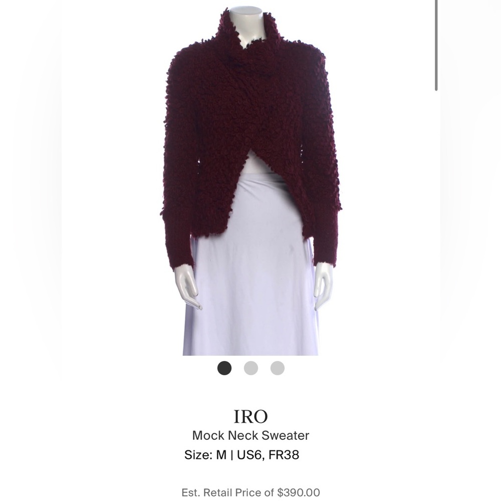 IRO Mock Neck Sweater size medium/US 6/for 38